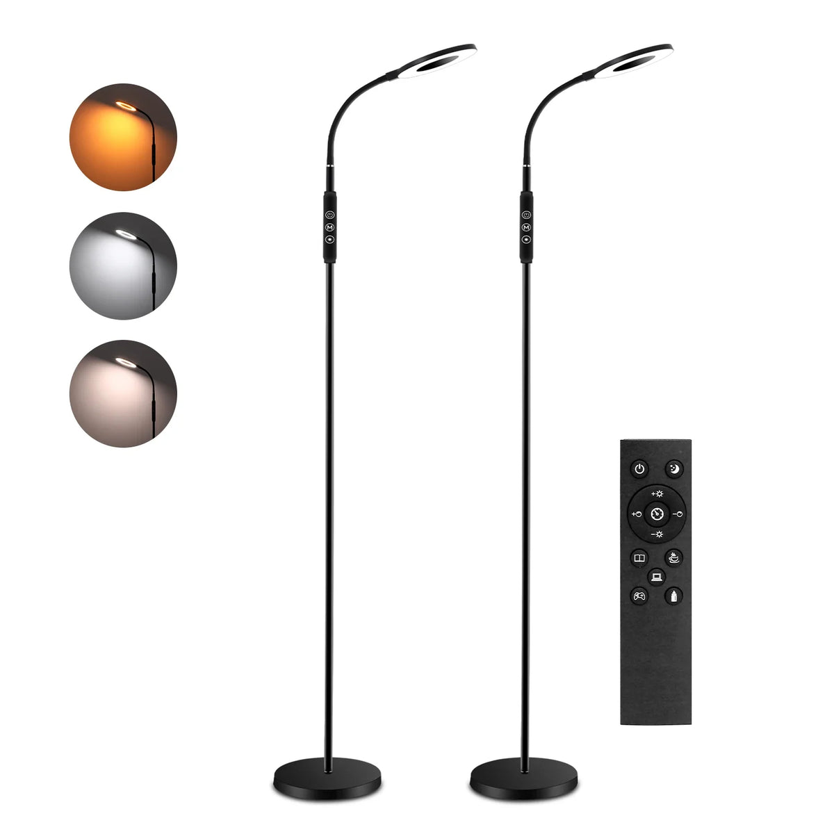 Lampe de lecture blanche sur pied 3000K