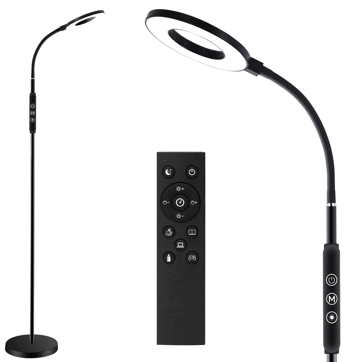 Lampe de lecture blanche sur pied 3000K