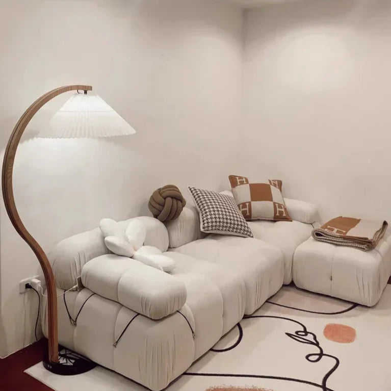 Lampe de lecture sur pied en bois