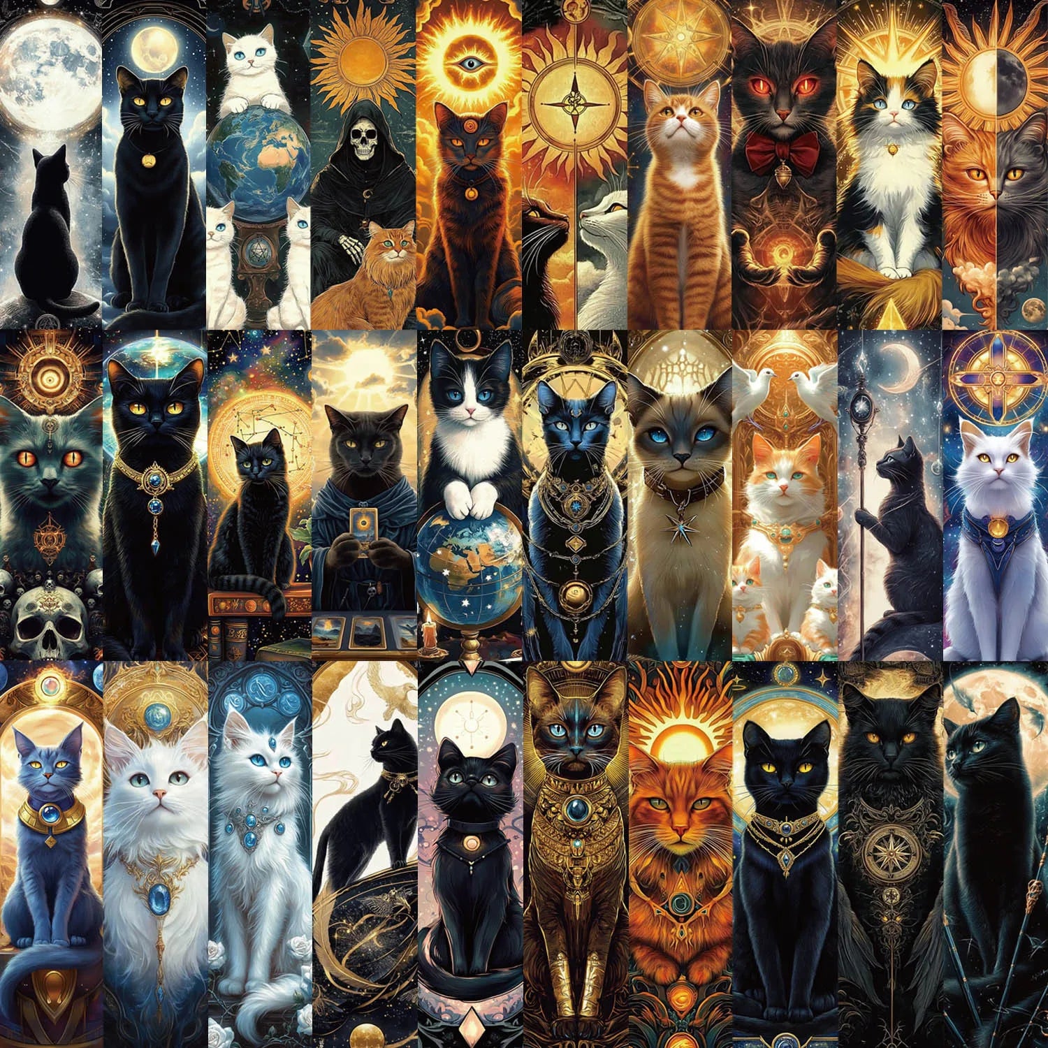 design de chat marque page en papier cartonner 
