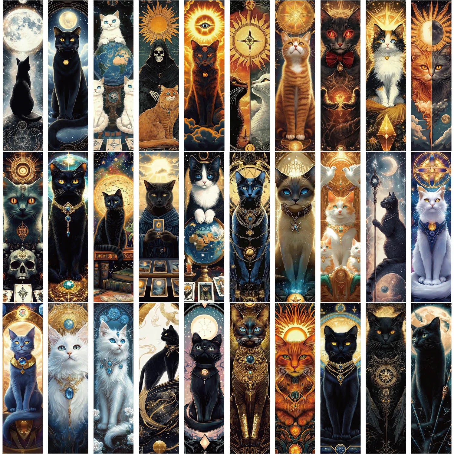 lot de marque page sur le thème des chats