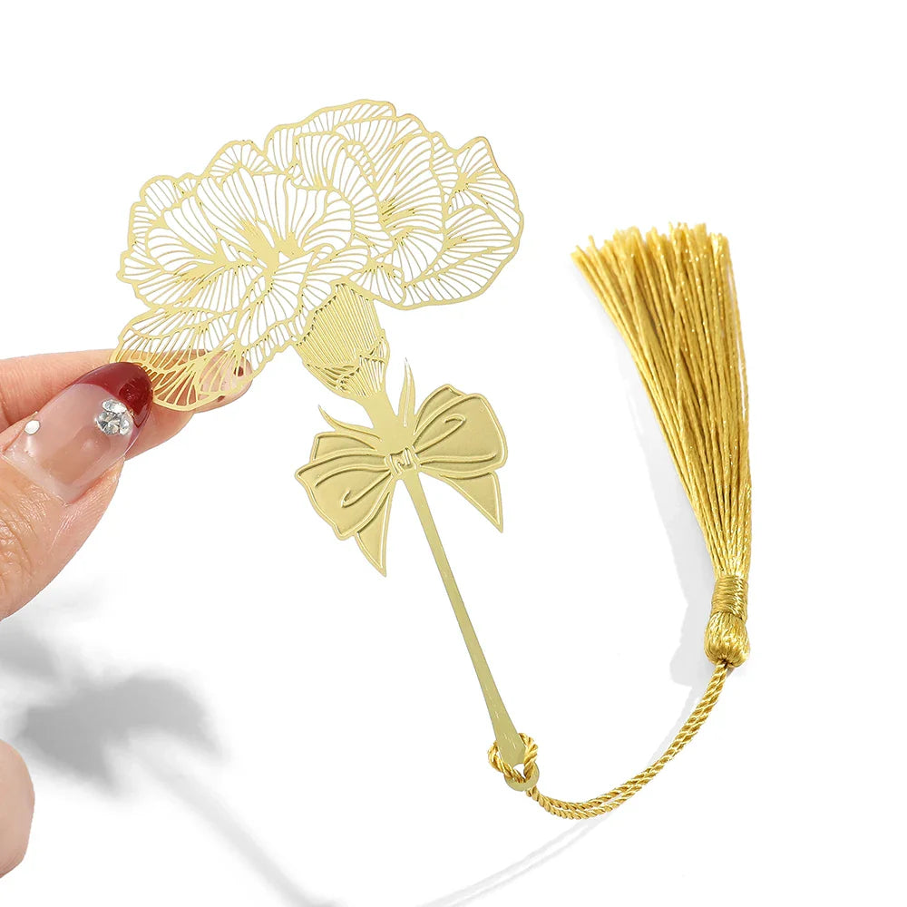 Marque_page a _offrir_design_rose_dor