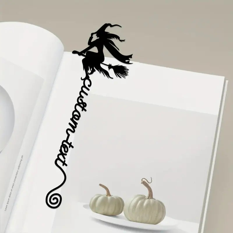 Marque-page à personnaliser | Sorcière au balais - Marque-page
