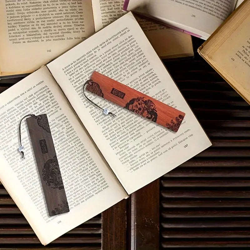 Marque page bois Phoenix Dragon - Marque Page