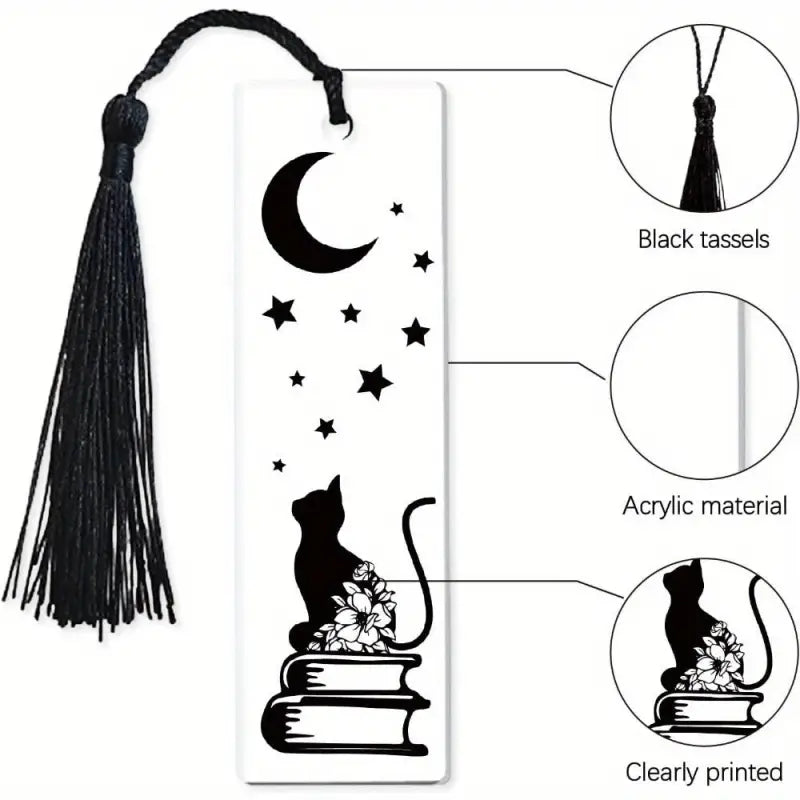 Marque-page chat noir transparent - Marque-page