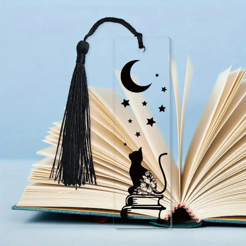 Marque-page chat noir transparent - Marque-page