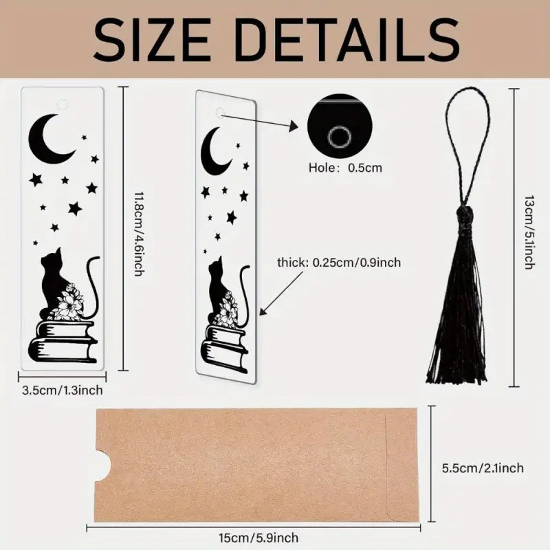 Marque-page chat noir transparent - Marque-page