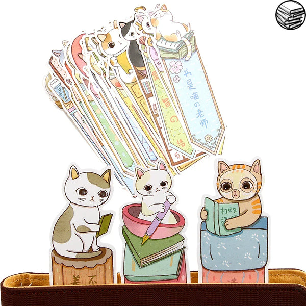 Marque Page Cuir Chat Mignon