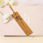 Marque-page cuir personnalisable gravure florale - Marque-page