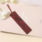 Marque-page cuir personnalisable gravure florale - Marque-page