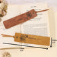 Marque-page cuir personnalisable gravure florale - Marque-page