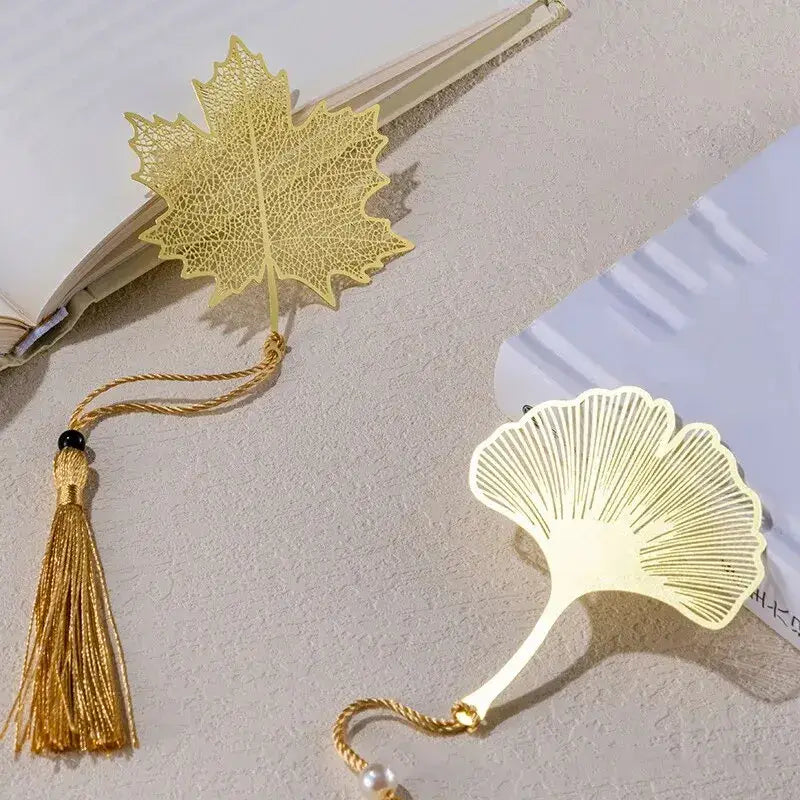 Marque Page - Doré Floral Métal - Marque Page