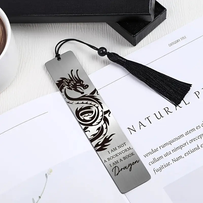 marque-page en acier inoxydable Dragon - Marque-page