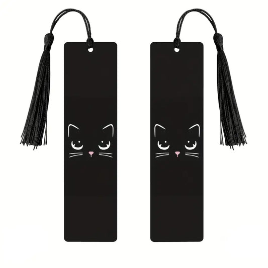 Marque page en bois Chat noir - Marque Page