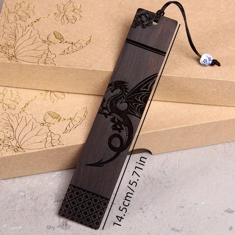 Marque page en bois Dragon - Marque Page