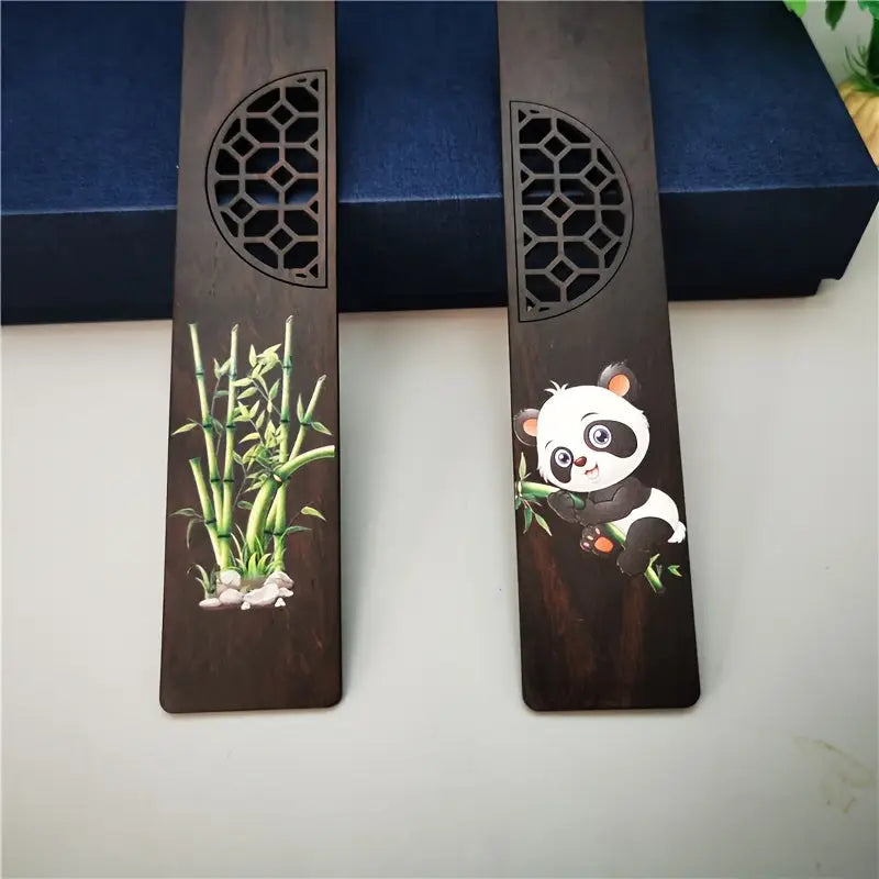 Marque page en bois Panda - Marque Page