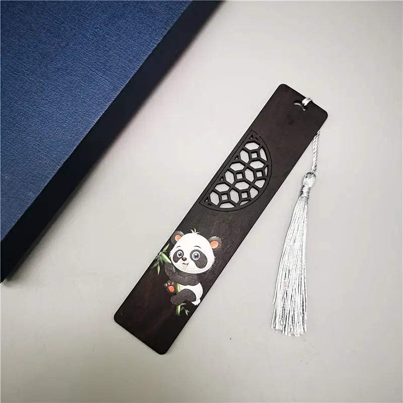 Marque page en bois Panda - Marque Page