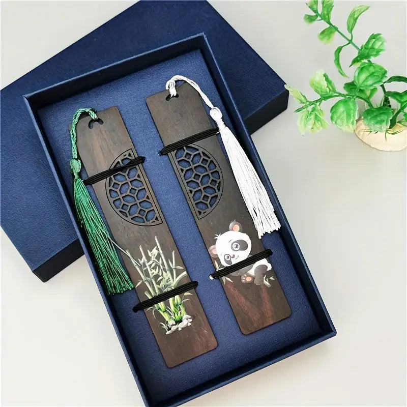 Marque page en bois Panda - Marque Page