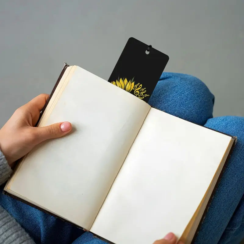 Marque page en bois Tournesol - Marque Page