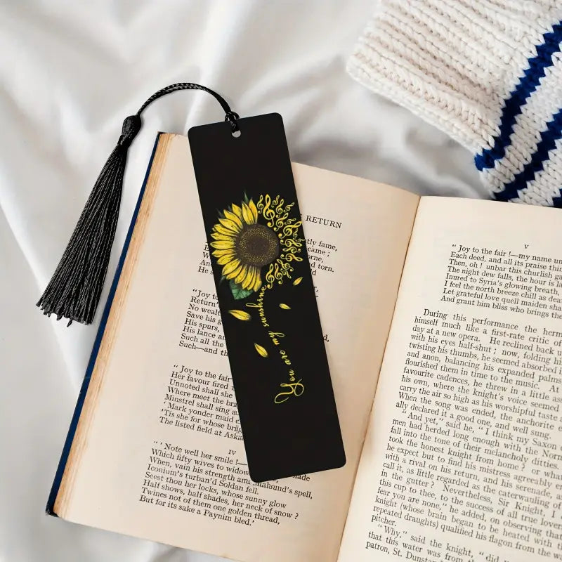 Marque page en bois Tournesol - Marque Page