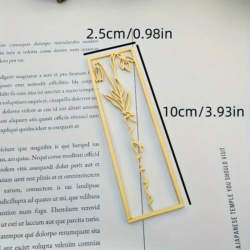 Marque-page métal personnalisable floral - Marque-page