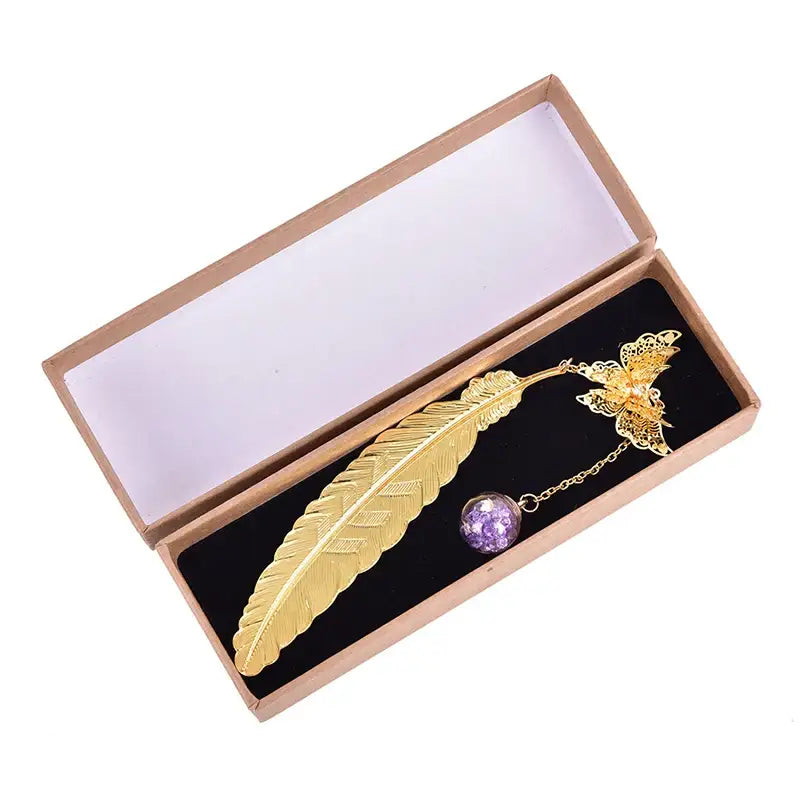 Marque page Plume papillon - Marque-page