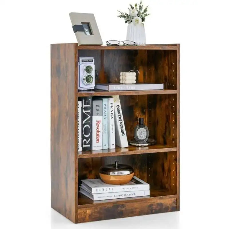 Rangement de livres sur petite étagère 3 niveaux