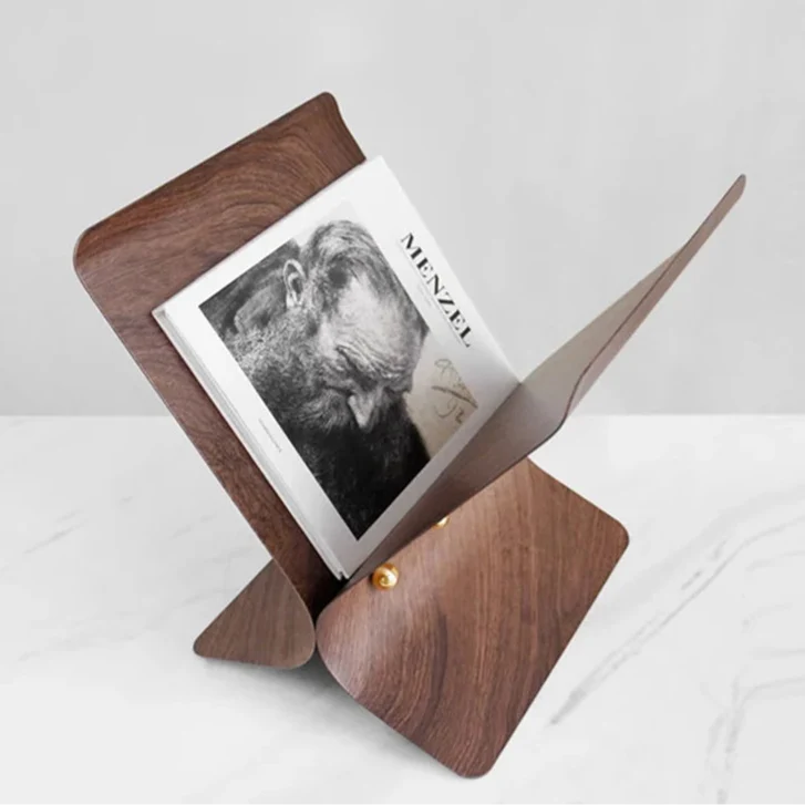 Porte revue bois ancien design vintage