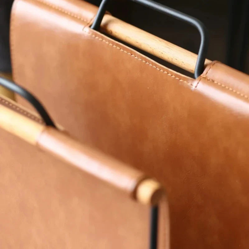 Porte revue métal vintage bois et métal
