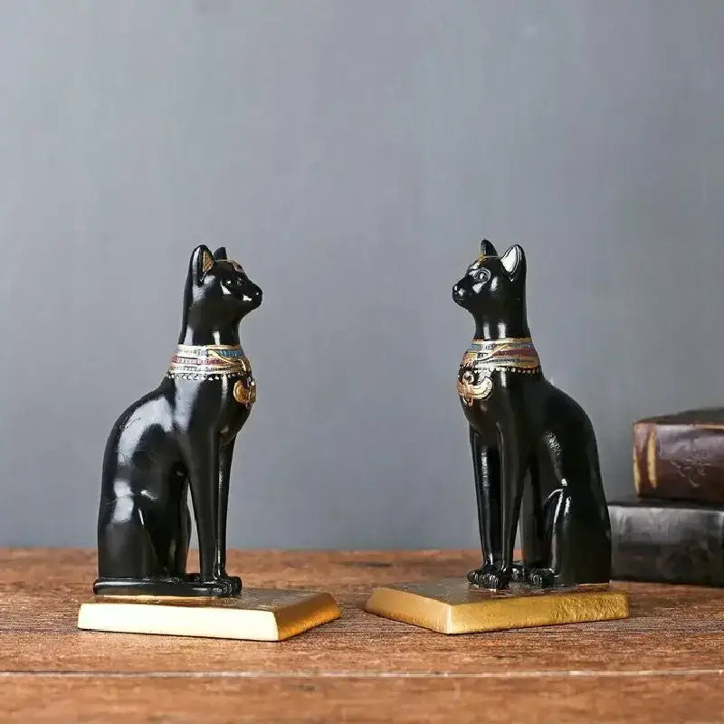 Serre Livre chat égyptien rétro - Serre livre
