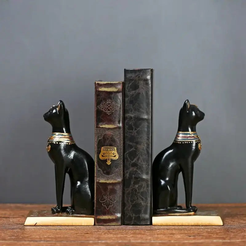 Serre Livre chat égyptien rétro - Serre livre