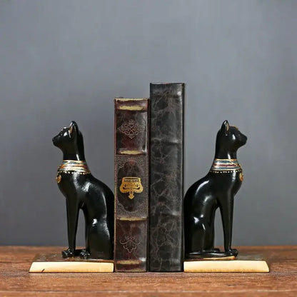 Serre Livre chat égyptien rétro - Serre livre