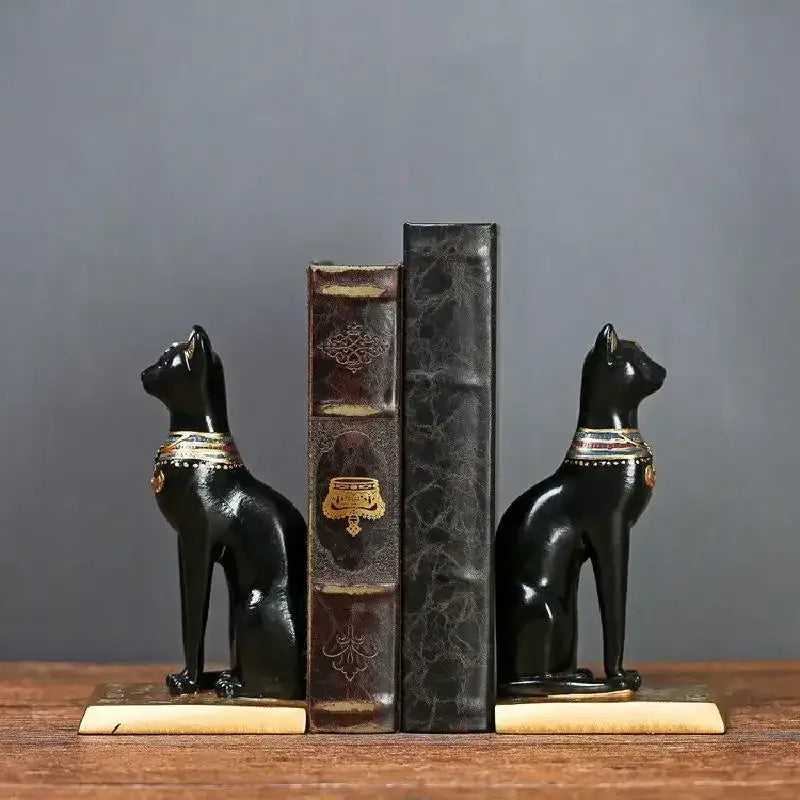 Serre Livre chat égyptien rétro - Serre livre