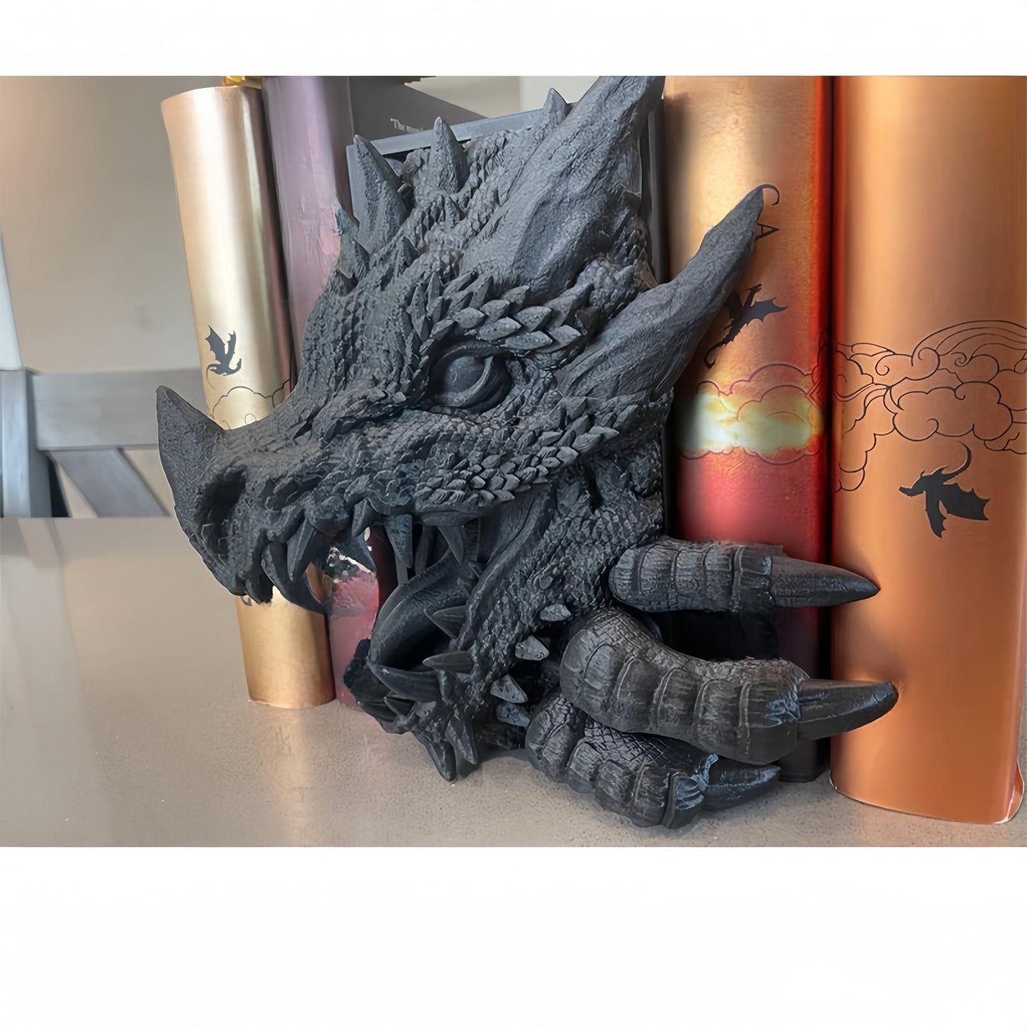 Serre-Livre - Dragon Noir décoration - Serre Livre