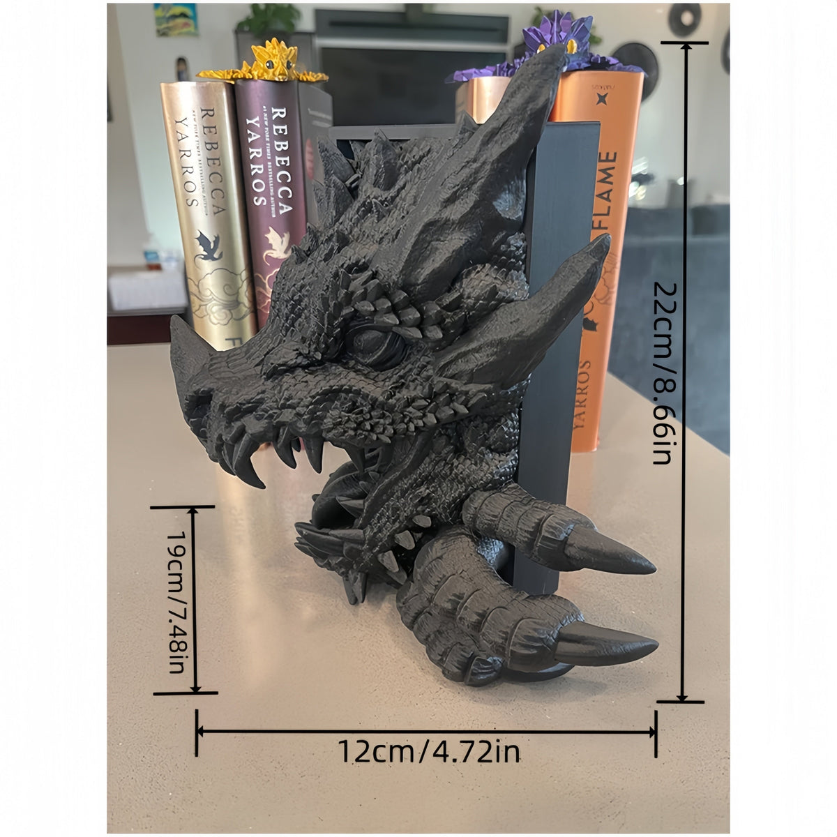 Serre-Livre - Dragon Noir décoration - Serre Livre