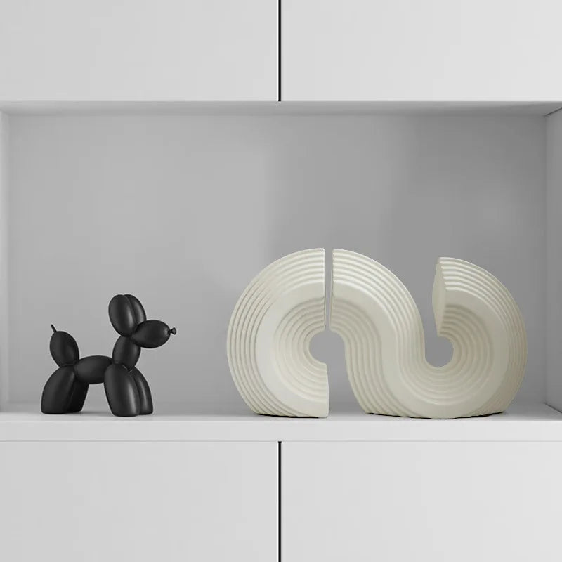 Serre livre moderne en forme de S  coucher blanc