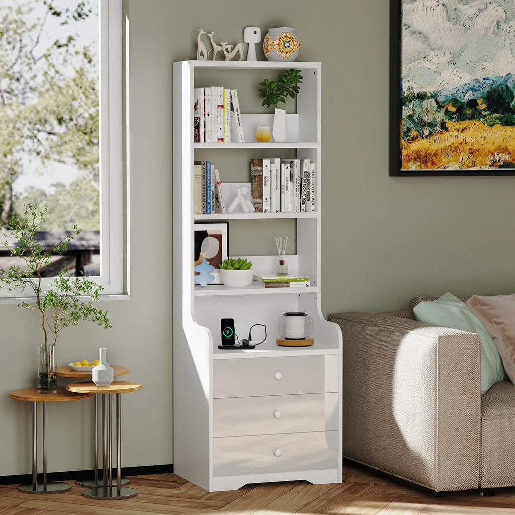 Niches de rangement pour livres de la table de chevet